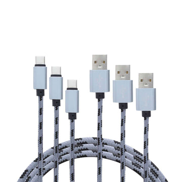 USBA-miUSB Pa - Packung 3 Kabel USB / Micro USB BL