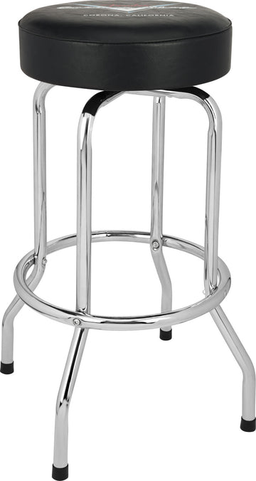 Barhocker mit Chevron-Logo Schwarz-Chrom 30"