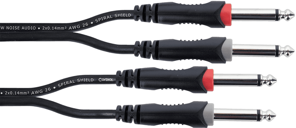 Cordial Doppeltes Mono-Klinken-Audiokabel 6 M