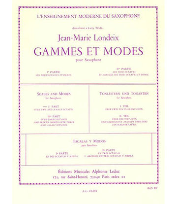 Londeix J.M. - Gammes et Modes - Saxophone Solo