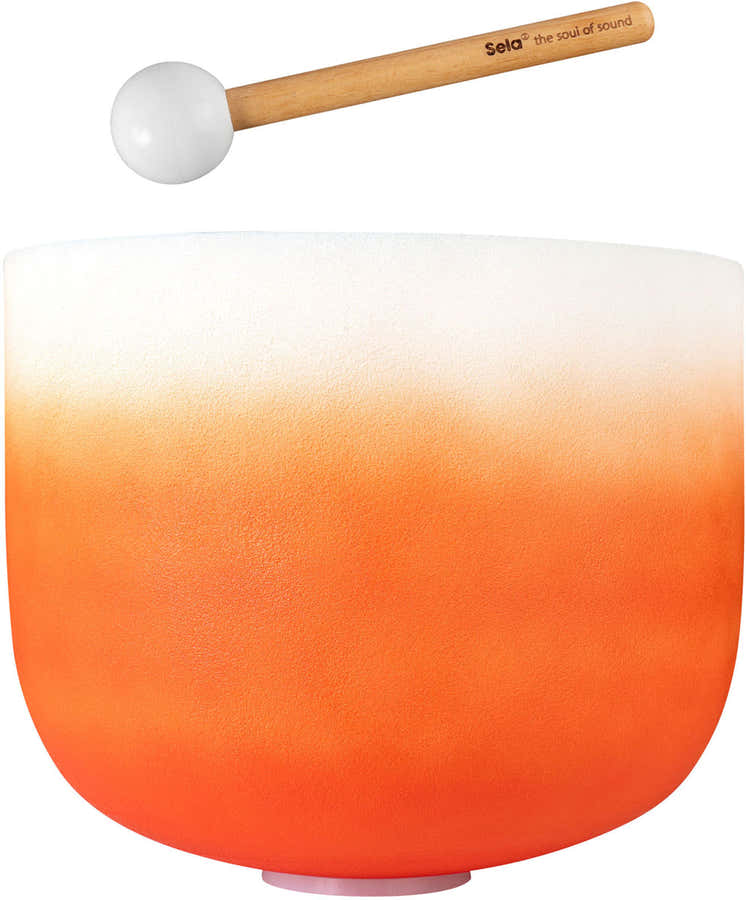 Crystal Singing Bowl Chakra 13" - Orange Sacral D (432 Hz)