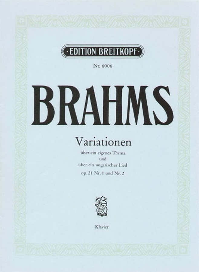 Brahms Johannes - Variationen Op. 21 - Piano