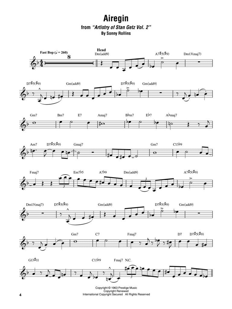 Stan Getz Omnibook - Es-Instrumente