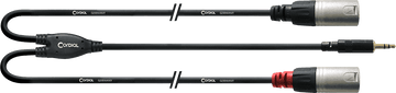 Y-Splitterkabel Miniklinke Stereo/2 XLR-Stecker Lang 1,5 M