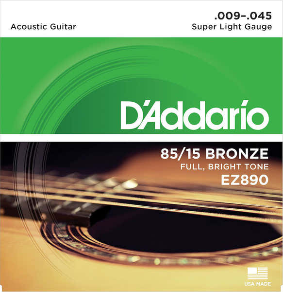 D'ADDARIO EZ890 AMERICAN BRONZE 85/15 SUPER LIGHT 09-45