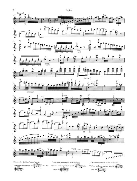 HAYDN J. - CONCERTO FOR VIOLIN AND ORCHESTRA C MAJOR HOB. VIIA:1