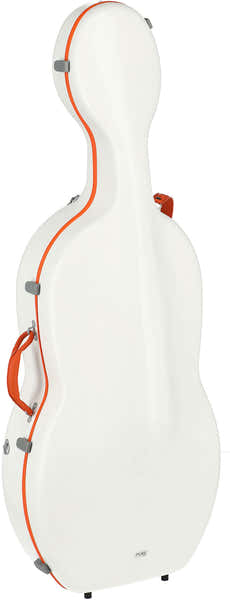 CELLO CASE POLYCARBONATE FUN 4/4 WHITE / ORANGE