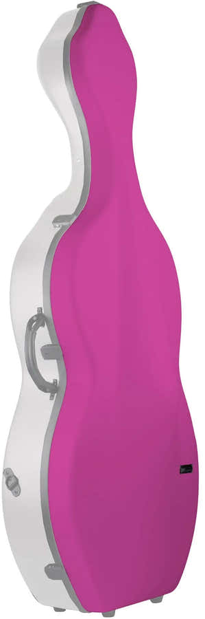 Cello-Etui 4/4 Hightech Bonbon + Räder - Violett/Weiß