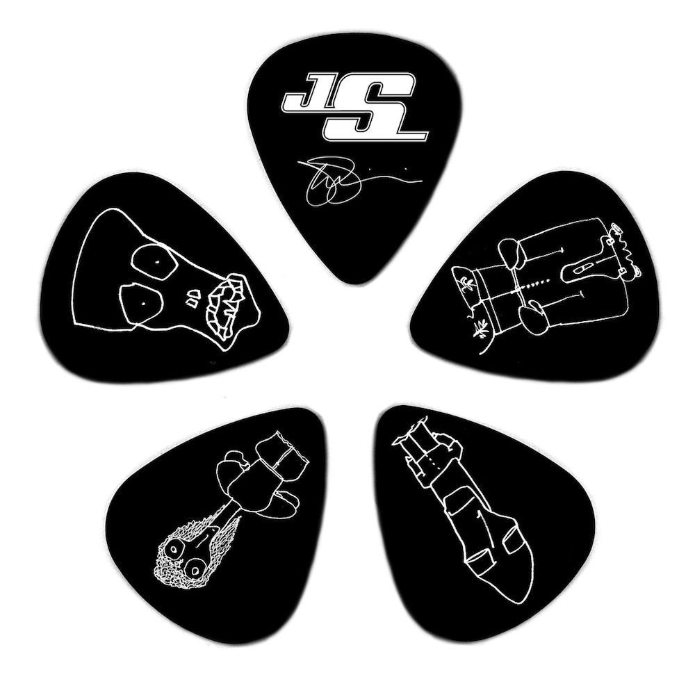 Joe Satriani schwarze Gitarrenplektren 10er-Pack leicht