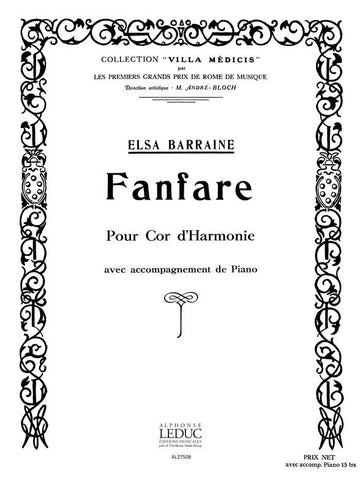 Barraine Elsa - Fanfare - Cor D'harmonie & Piano