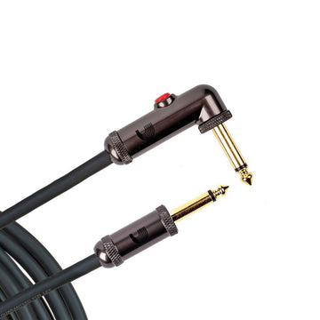 10' INSTRUMENT CABLE WITH PRESSURE SOUND SWITCH ELBOW CONNECTOR BY D'ADDARIO
