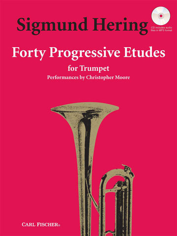 HERING - 40 ETUDES PROGRESSIVES POUR TROMPETTE + AUDIO TRACKS