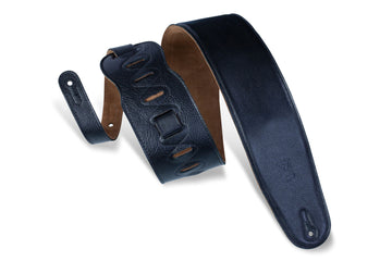 PADDED LEATHER SUEDE BACK FOR BASS 9CM - BLACK