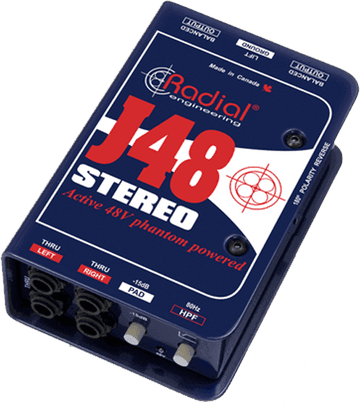 J48 CLASS A ACTIVE DI BOX STEREO