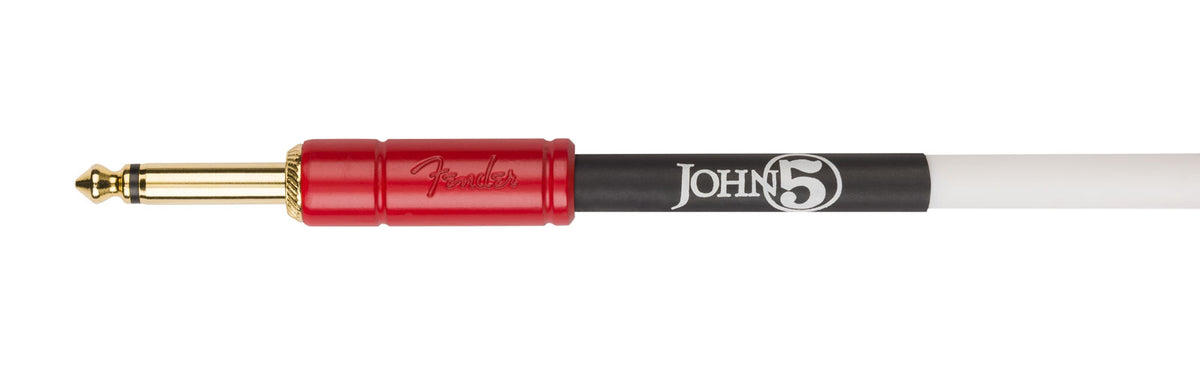 JOHN 5 INSTRUMENT CABLE WHITE AND RED 10'