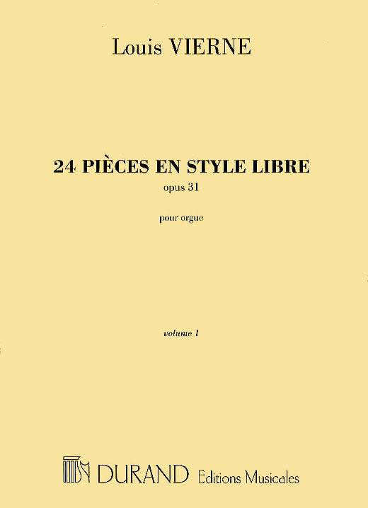 VIERNE L. - 24 STÜCKE IM FREIEN STIL OPUS 31 VOL. 1 - ORGEL