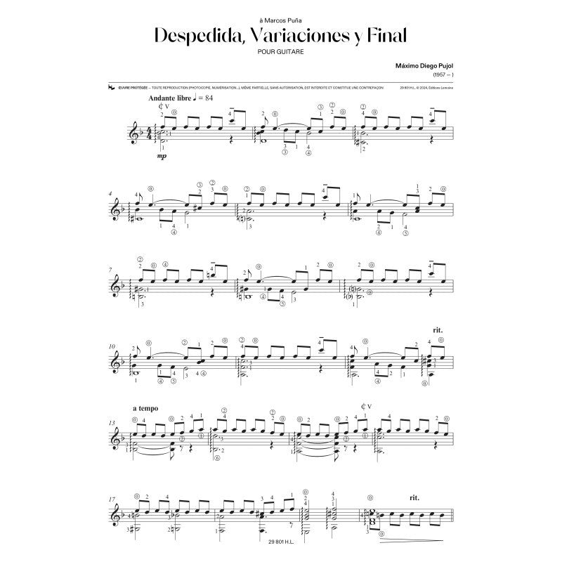 PUJOL - DESPEDIDA VARIACIONES Y FINAL