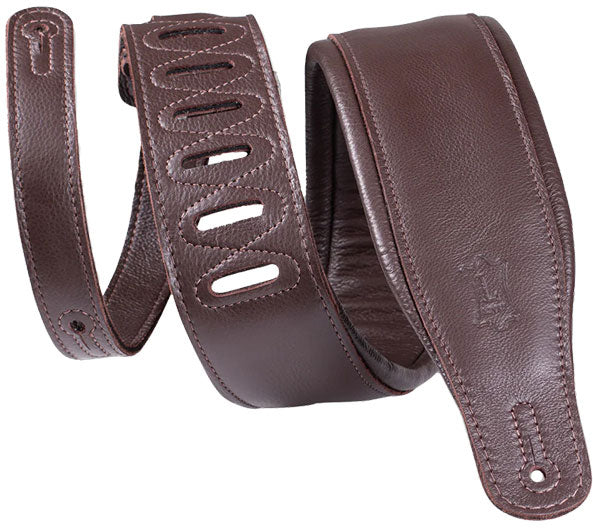 Levys Gepolstertes Premium-Leder 8,25cm - Dunkelbraun-Dunkelbraun