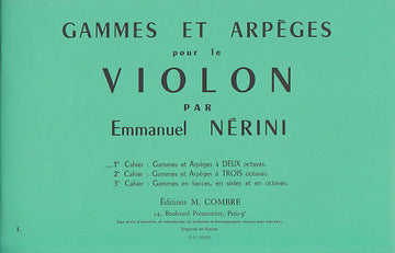 Nerini Emmanuel - Gammes et Arpeges Vol.1 - Violon