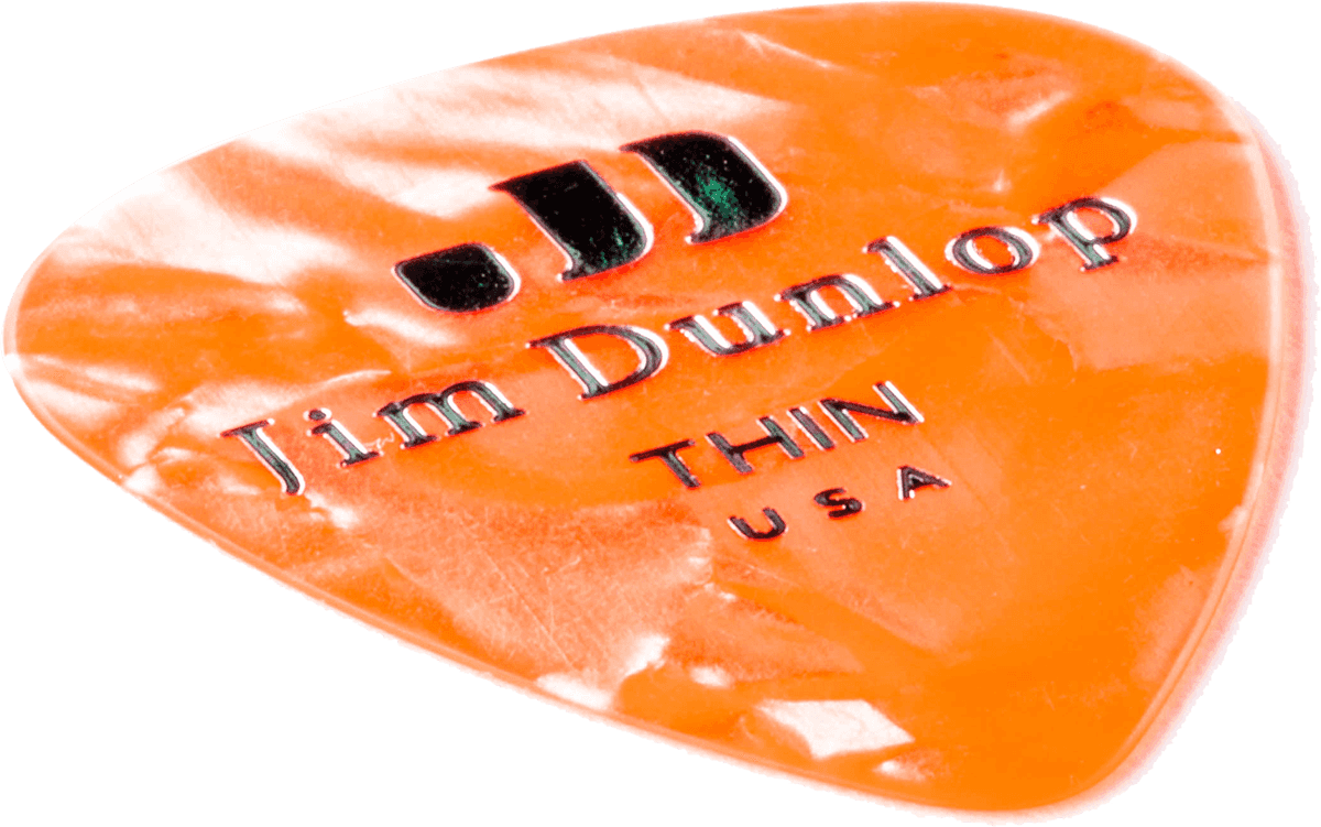 12 x Orangefarbenes Zelluloid-Perloid dünn