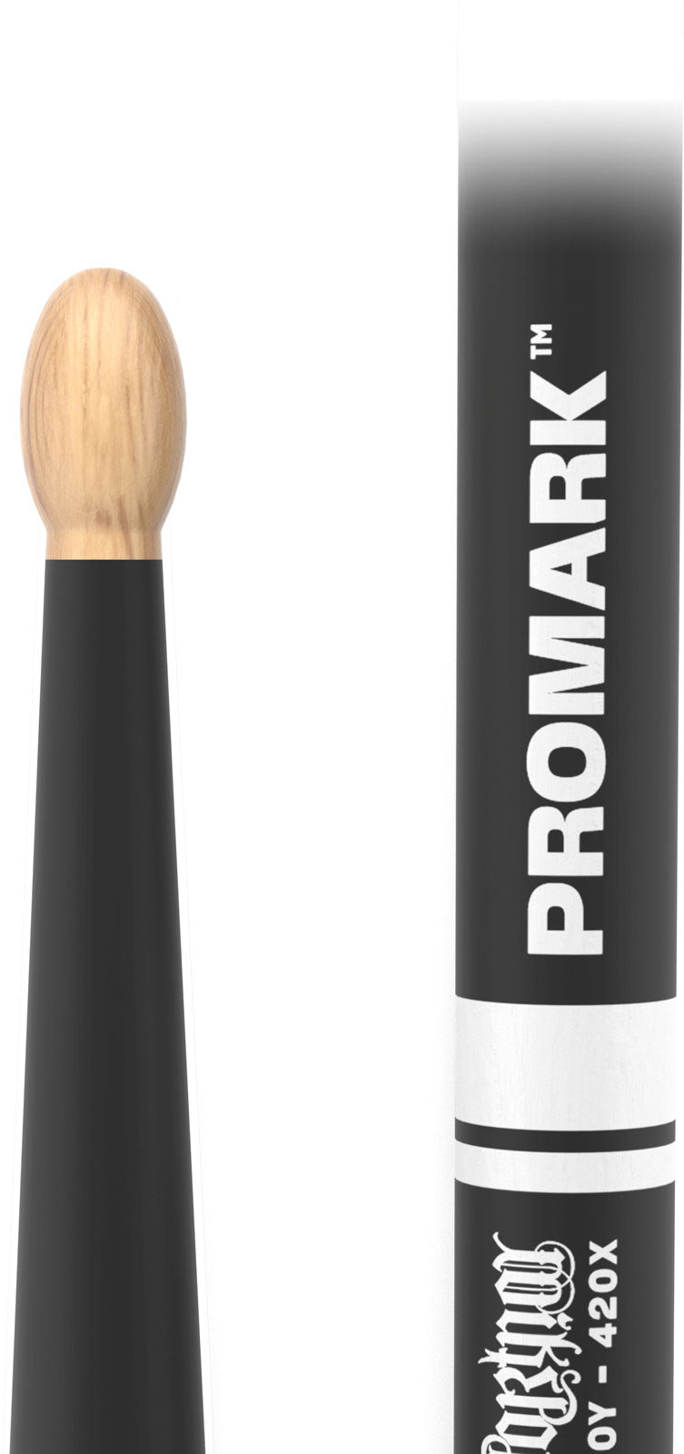 TXMP420XW-AG - Hickory-Schlagzeugstöcke mit ovaler Spitze Mike Portnoy ActiveGrip 420X