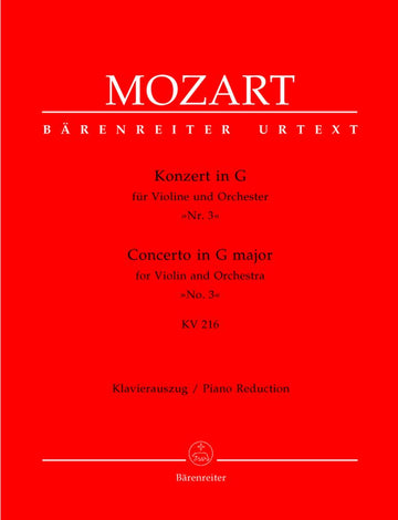 Moz W.A. - Konzert N°3 In G-Dur Kv 216 - Violine Klavier