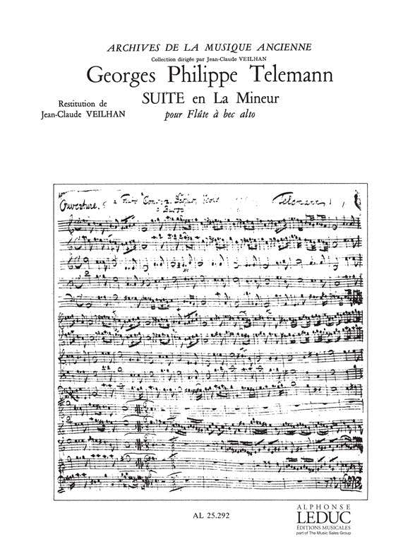 Telemann - Suite in a-Moll für Altblockflöte