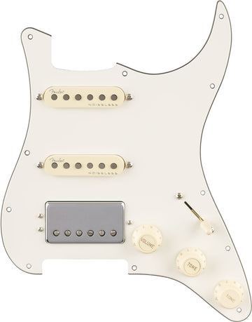Vorverdrahtetes Strat-Schlagbrett Quadra Tap/Ultra Noiseless HSS Pergament 11-Loch PG